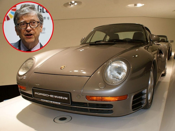 Sau khi thành lập Microsoft, Bill Gates tậu chiếc siêu xe Porsche 911. Ông sau đó bán nó. Chiếc xe được đấu giá, thu về 80.000 USD. Ông còn có một chiếc Porsche 959 trong bộ sưu tập xe của mình. Ảnh: Reuters