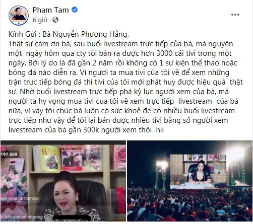 CEO Asanzo cam on ba Phuong Hang, “khoe” ban 3.000 chiec TV mot ngay