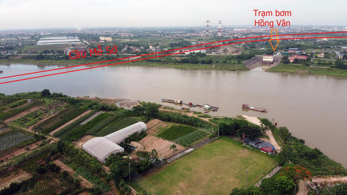  Cầu Mễ Sở có chiều dài 13,8km, quy mô 6 làn xe, tổng mức đầu tư khoảng 4.881 tỷ đồng. Ảnh: Tiền phong.