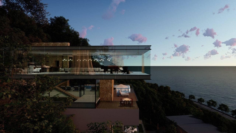 Bên trong căn biệt thự còn có bể bơi vô cực. Ảnh: FBNV