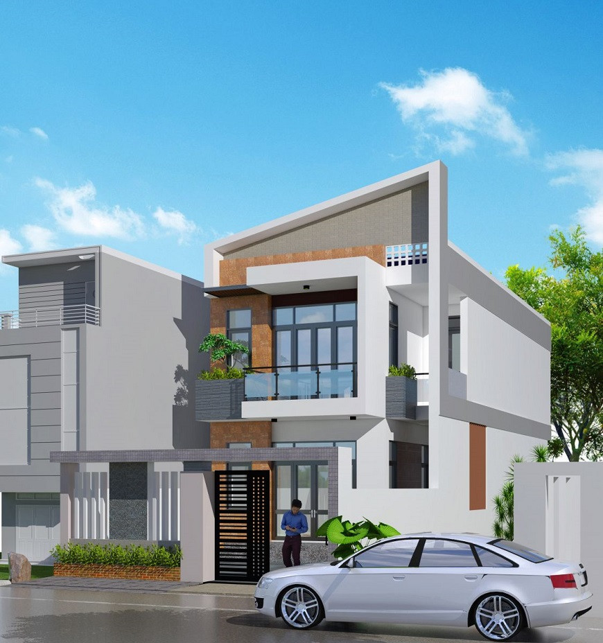 Tôn chống nóng mái dốc đơn giản được sử dụng rất nhiều cho kiến trúc xây dựng nhà cao tầng.