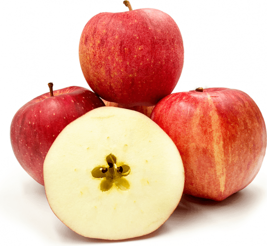 Vỏ táo căng bóng màu đỏ sậm trên nền hồng nhạt và vàng kem rất đẹp mắt. Táo Sekai-ichi có hương thơm rất đặc biệt.. Đây là loại táo to nhất thế giới. Ảnh: vinfruits