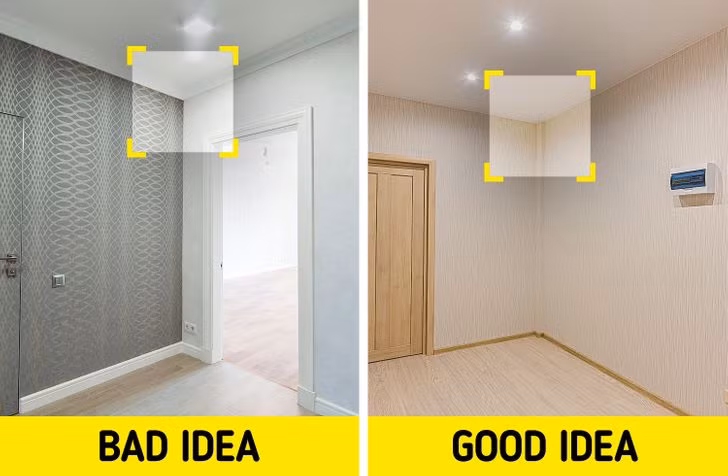 Giải pháp lý tưởng cho một căn hộ nhỏ là các đường thẳng đứng giúp các bức tường trông cao hơn. Thêm vào đó, gia chủ có thể đạt được hiệu quả tương tự nếu sơn trần nhà với màu sáng hơn tường một chút.