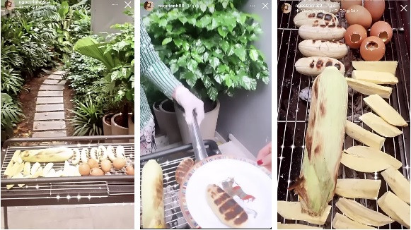 Trong khi đó, Ngọc Trinh "chơi đồ hàng" phiên bản giàu có nhân thời gian ở nhà giãn cách chẳng khác nào đi ăn ngoài hàng.