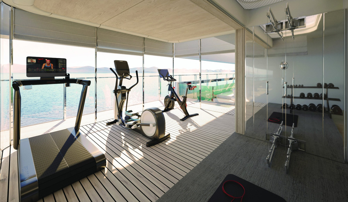 Phòng tập gym với trang thiết bị hiện đại.