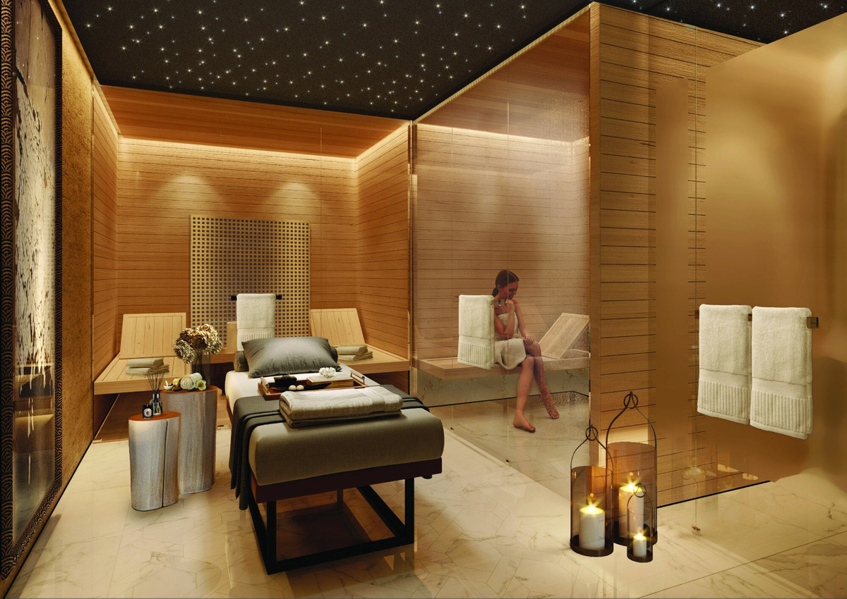 Bên trong du thuyền cũng có vô số tiện nghi trong nhà để hưởng thụ như phòng xông hơi, phòng tập thể thao...