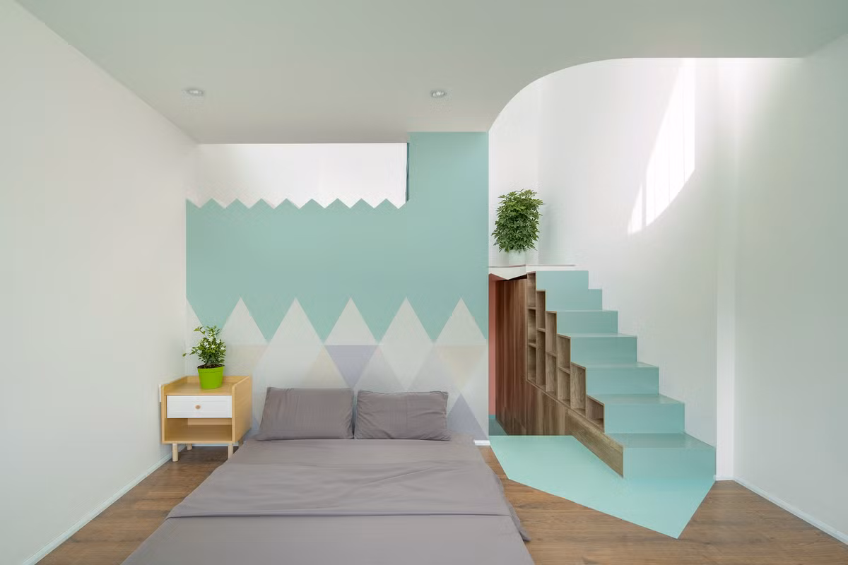 Khoảng thông tầng cho ánh sáng len lỏi khắp không gian.