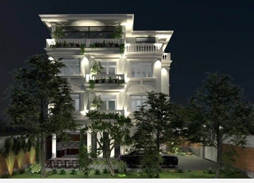 Biệt thự của Lý Nhã Kỳ có 4 tầng, được phủ trắng toàn bộ và xây dựng theo phong cách hiện đại, sang trọng như cung điện.