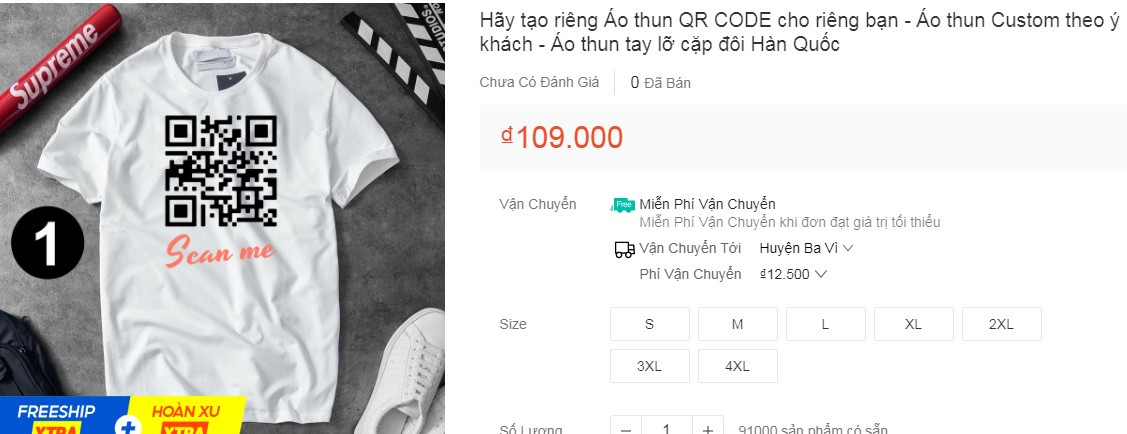 Ao phong, op dien thoai in ma QR vac xin du trend hot nhat cho mang