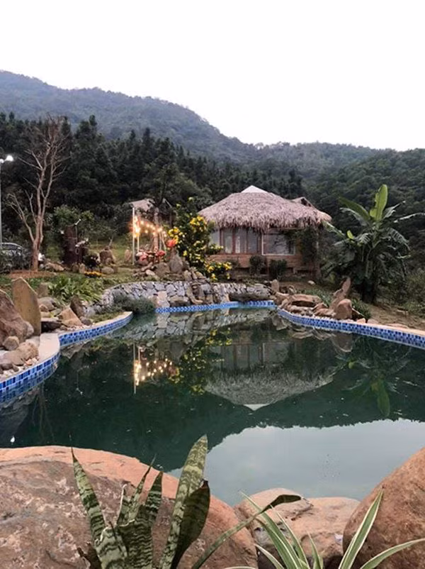 NSƯT Việt Hoàn còn thiết kế cả hồ bơi để gia đình thư giãn trong những ngày hè nóng nực. Ảnh: Thoidaiplus.