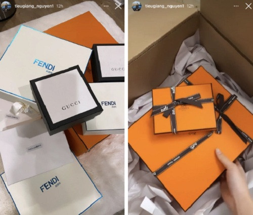 Tiểu Giang đang sống cùng ông xã và con trai tại bang California (Mỹ). Mới đây, cô khiến nhiều người trầm trồ khi khoe thành quả mua sắm cho quý tử đều đến từ các thương hiệu đình đám: Hermes, Versace Dolce &amp; Gabbana, Gucci, Fendi...