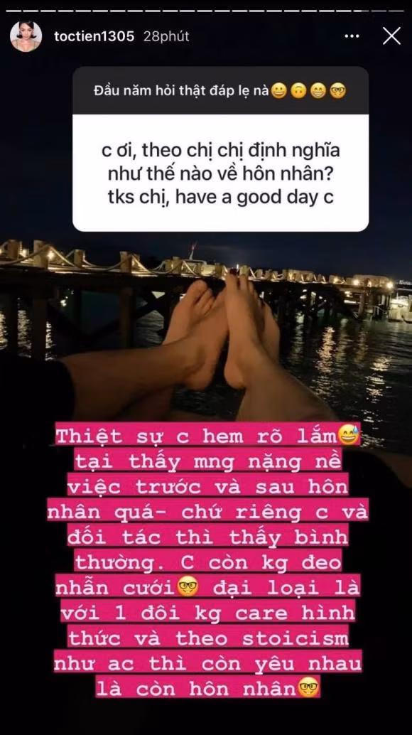 Toc Tien tiet lo cuoc song hon nhan co mot khong hai