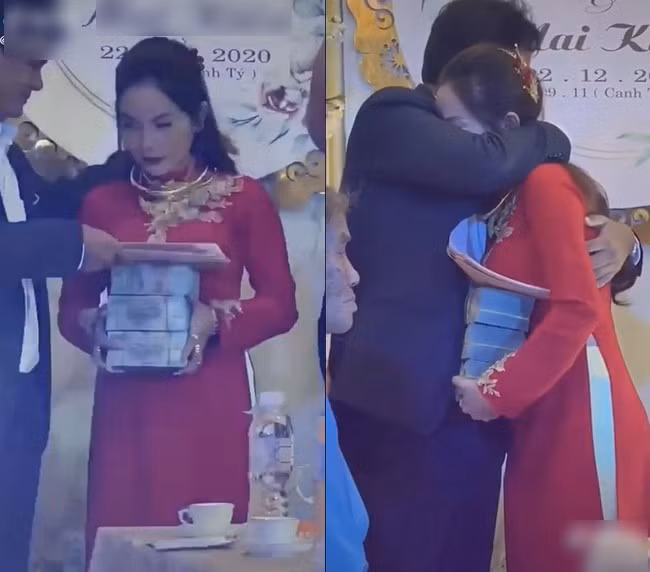 Cụ thể, món hồi môn cô dâu được nhận từ mẹ là món nữ trang 10 cây vàng. Phần quà mà ba của cô dâu dành tặng là 3 tỷ đồng tiền mặt, 5 lô đất thổ cư, 6 sào đất nông nghiệp trị giá lên đến 30 tỷ đồng". Ảnh: Người đưa tin.