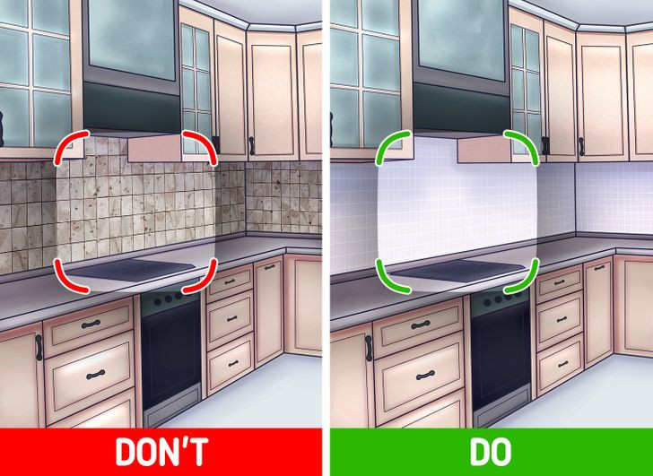 Có thể bạn cho rằng backsplash nhà bếp có hoa văn sẽ đẹp hơn backsplash đơn giản. Thực thế không hẳn vậy. Backsplash có hoa văn còn rất khó để vệ sinh.