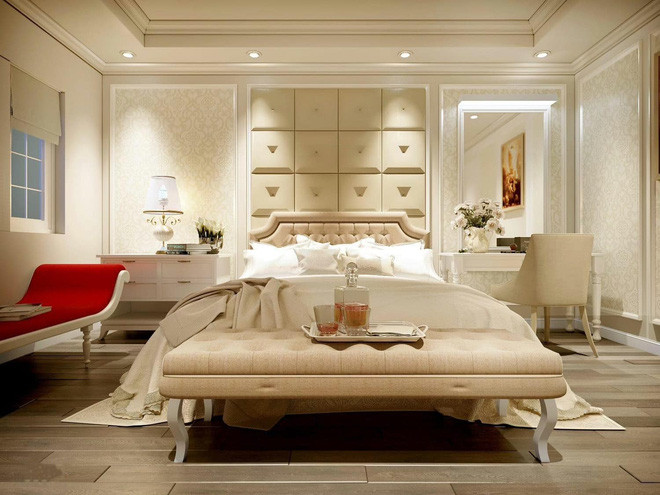 Mới hơn 1 tuổi nhưng phòng của Bing Bing được ba mẹ lựa chọn phong cách sang trọng, tinh tế với tone màu be.