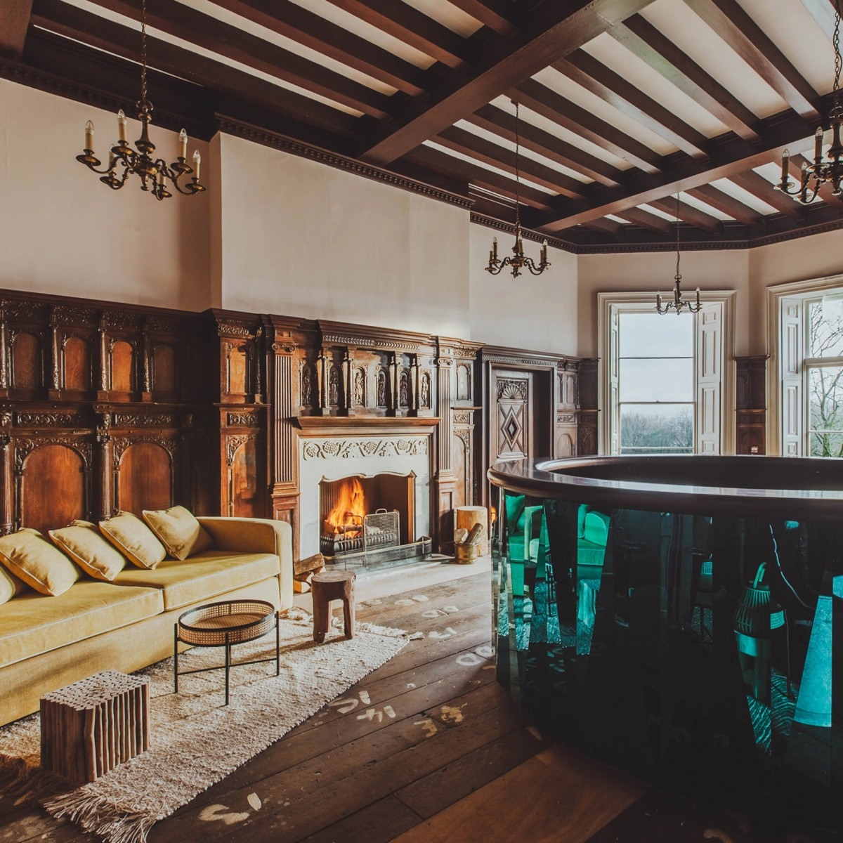 Khách sạn Birch, Vương quốc Anh vốn là lâu đài cổ từ thế kỷ 18. Khách sạn đặt ra một tiêu chuẩn mới về độ sang trọng, bảo tồn gần như nguyên vẹn các chi tiết trang trí ban đầu. Nguồn ảnh: Archdaily