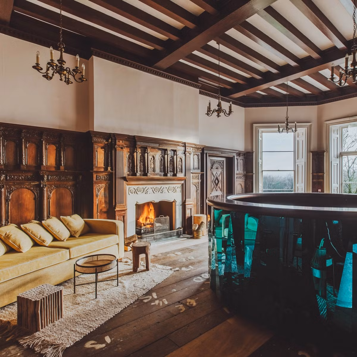 Khách sạn Birch, Vương quốc Anh vốn là lâu đài cổ từ thế kỷ 18. Khách sạn đặt ra một tiêu chuẩn mới về độ sang trọng, bảo tồn gần như nguyên vẹn các chi tiết trang trí ban đầu. Nguồn ảnh: Archdaily