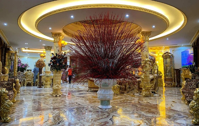 Một góc sang trọng trong biệt thự được cô nàng đăng trên trang cá nhân khiến ai nấy đều phải trầm trồ.