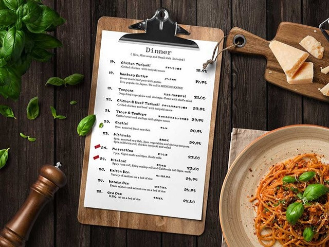 Phông chữ trên thực đơn cũng ảnh hưởng đến cách cảm nhận thức ăn. Những vị khách đọc thực đơn in nghiêng có tâm lý cho rằng nhà hàng cao cấp với dịch vụ hàng đầu.