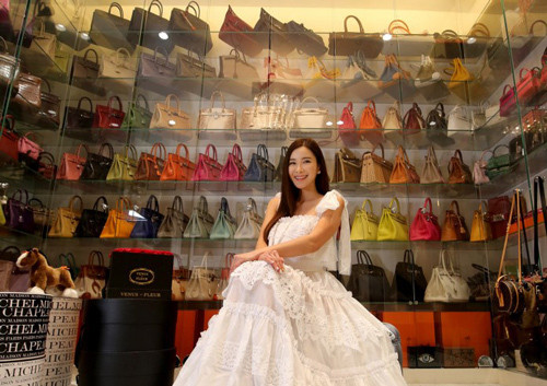 Bên cạnh đó, "nữ hoàng Hermes" còn có một bộ sưu tập của các thương hiệu nổi tiếng khác như LV và Chanel.