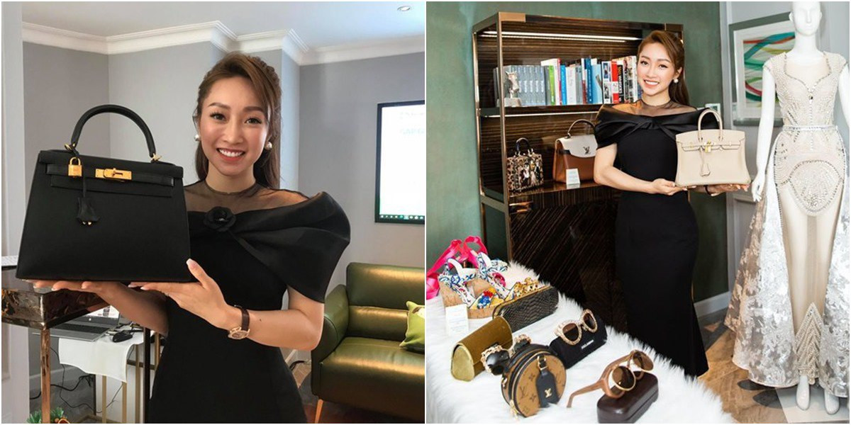 Trong đó, có hai mẫu túi Hermes đắt đỏ, rất khó mua cũng được bà xã Chi Bảo đem đi sự kiện để gây quỹ từ thiện.