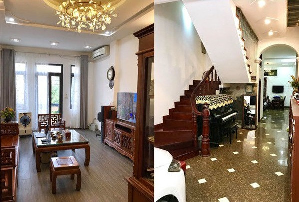 Căn nhà có diện tích sàn là 75m2, hơn 3 tầng và mặt tiền 4m, được sơn trắng ở mặt tiền với phong cách sang trọng, hiện đại. Nam diễn viên tiết lộ, giá của căn hộ này khoảng 6,3 tỷ đồng. Ảnh: FBNV