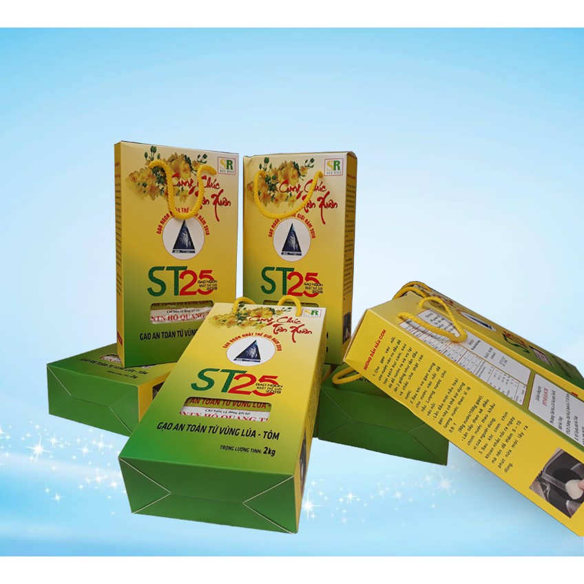 Gạo ST25 là loại gạo đặc sản ở Sóc Trăng do kỹ sư Hồ Quang Cua lai tạo và cải tiến trong hơn 20 năm qua. Gạo hạt dài, trong, không bạc bụng. Cơm khi nấu dẻo, thơm, hương vị ngọt dẻo đặc biệt rất thu hút. Ảnh: Shopee.