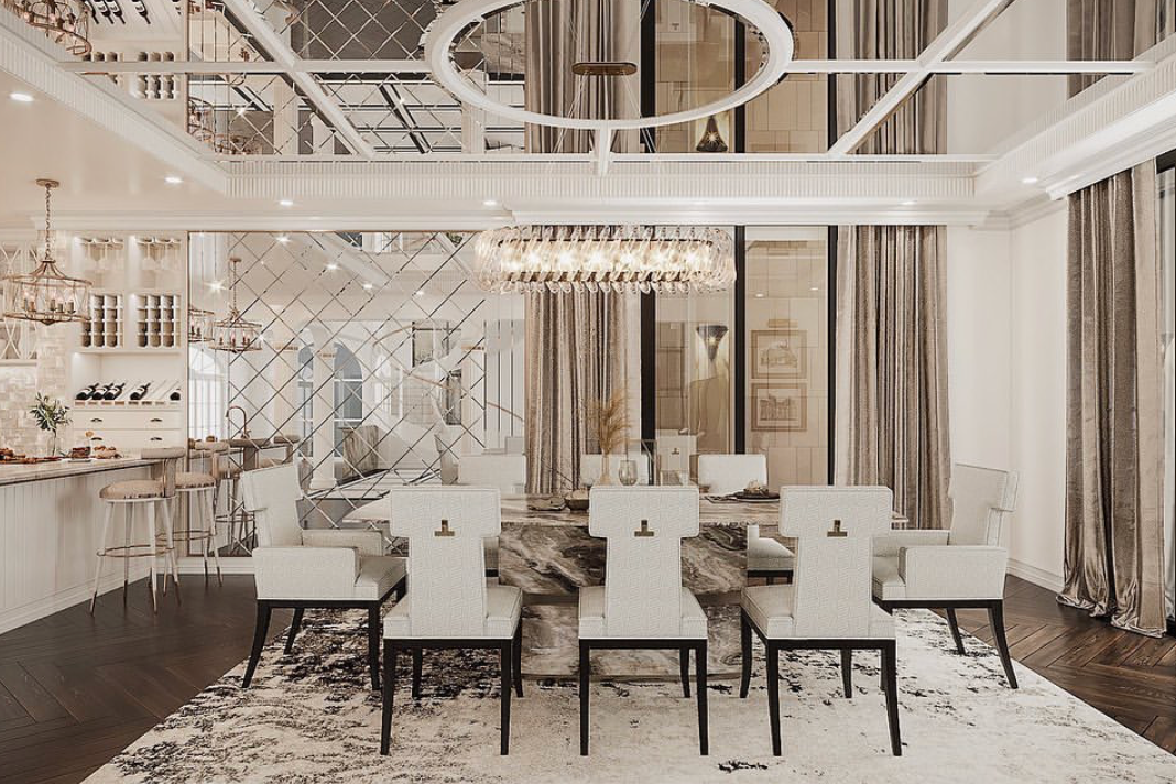 Dù chỉ là bản thiết kế nhưng ai cũng phải xuýt xoa trước sự lộng lẫy trong căn biệt thự của Lệ Quyên. 