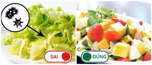 Nhân viên nhà hàng ít khi gọi món salad xà lách vào bữa ăn của họ ở đây. Bởi, những hốc ẩm của lá xà lách là nơi sinh sản của nhiều vi khuẩn. Và gần như không thể rửa sạch chúng.