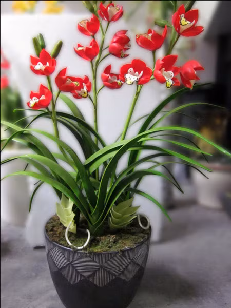 Dịp Tết Nguyên đán năm nay, hoa đất sét trở thành một lựa chọn thú vị cho người chơi hoa. Ảnh: Hanoimoi.