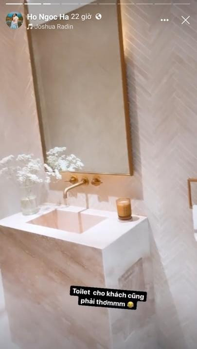 Nhà vệ sinh cũng được nữ ca sĩ chú trọng.