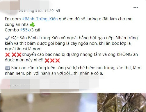 Gần đây, trên chợ mạng, xuất hiện nhiều người rao bán bánh trứng kiến - một loại bánh đặc sản và mang nhiều ý nghĩa của người dân tộc Tày, Mường.