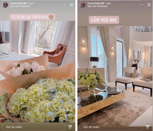 Thi thoảng, người đẹp lại khoe được ông xã tặng hàng hiệu. Đặc biệt Valentine 2020, bà mẹ 2 con khoe khéo được chồng đại gia tặng biệt thự trị giá 3,5 triệu đô (hơn 80 tỷ đồng). Ảnh: FBNV