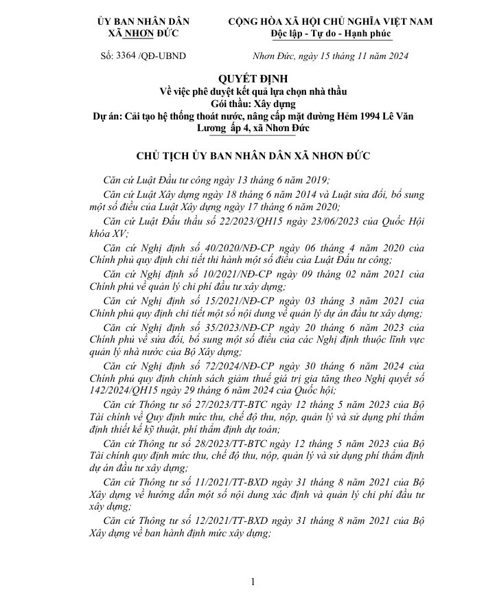 TP HCM: Gói xây lắp gần 4 tỷ tại Nhơn Đức về tay Nam Đại Phát TP HCM: Goi xay lap gan 4 ty tai Nhon Duc ve tay Nam Dai Phat
