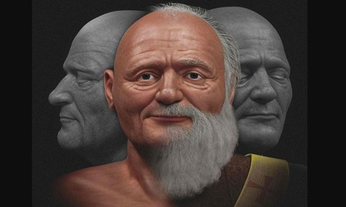 Phuc dung guong mat nguyen mau cua ong gia Noel, bat ngo dung mao