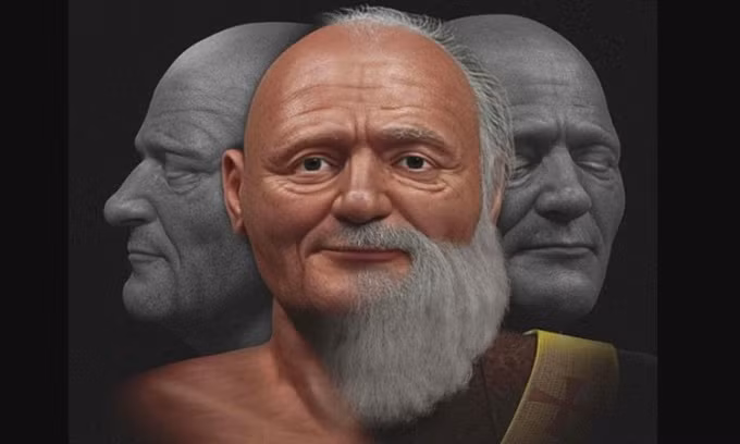 Phuc dung guong mat nguyen mau cua ong gia Noel, bat ngo dung mao