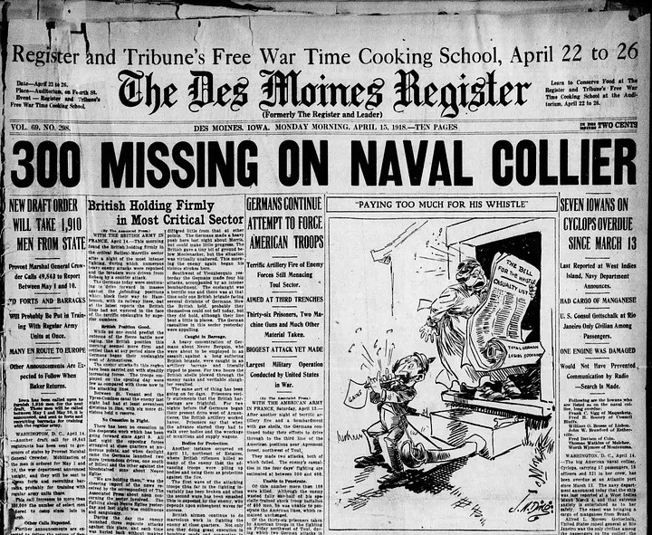 Vào thời điểm USS Cyclops mất tích, khu vực Bermuda không có cơn bão nào đủ mạnh để đánh đắm tàu, hải quân Mỹ cũng bác bỏ giả thuyết con tàu bị tàu ngầm Đức tấn công. Ảnh: Medium.com.