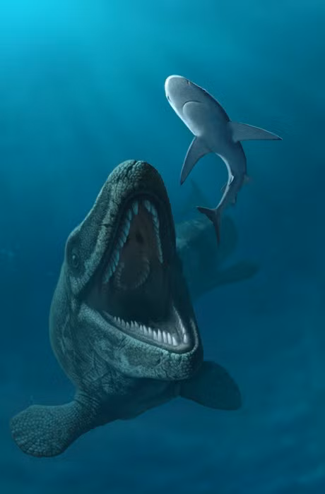 Nghiên cứu của nhà khảo cổ Polcyn xác nhận loài thương long có họ hàng gần với kỳ đà hơn là rắn như suy đoán trước đây. Ông cũng tiết lộ hành vi kiếm ăn của thương long. Một trong số những khám phá đáng chú ý nhất là một hóa thạch con thương long được khai quật từ Angola. Ảnh: dinosaurpictures.