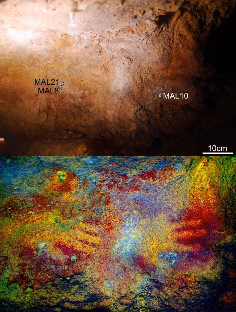 Những dấu tay lâu đời nhất được tìm thấy ở các địa điểm sâu nhất trong hang động Maltravieso. Chúng được xác định có niên đại ít nhất 66.700 tuổi.