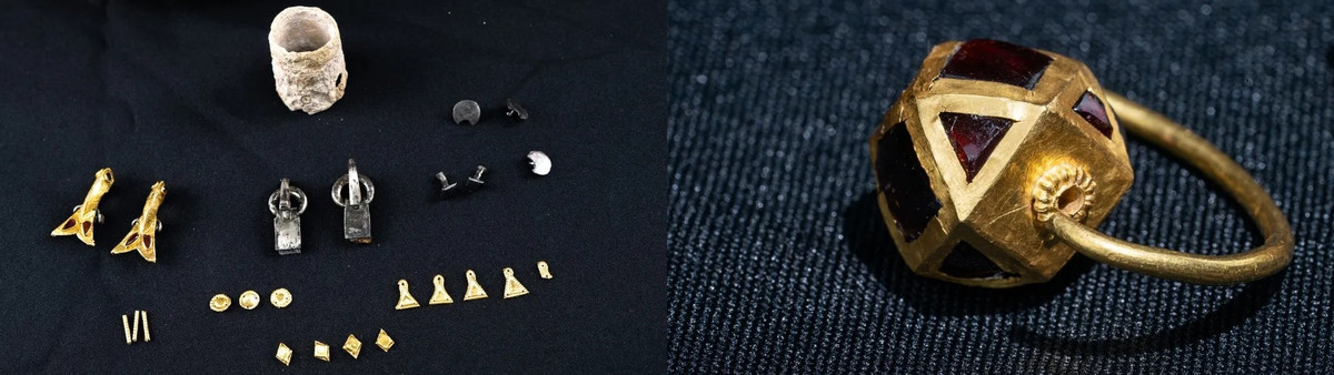 Khai quật mộ cổ 1.600 tuổi, chuyên gia lóa mắt vì vàng Khai quat mo co 1.600 tuoi, chuyen gia loa mat vi vang