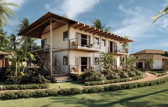 Nhà kết cấu gỗ mang vẻ đẹp kết hợp giữa truyền thống và hiện đại. Ảnh: Homify.