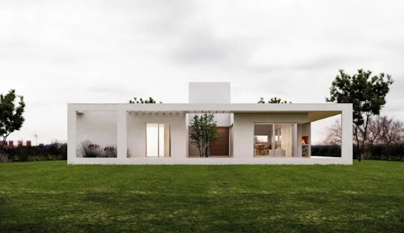 Nhà trệt với thiết kế đơn giản cùng không gian mở thích hợp ở vùng ngoại ô. Ảnh: Arquitectos.