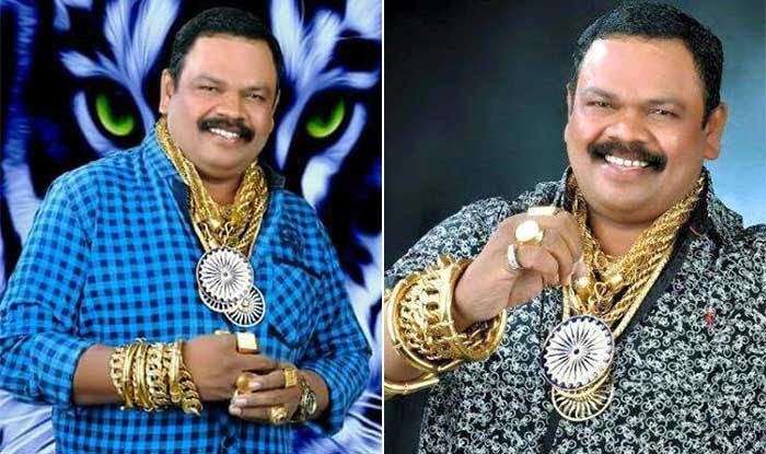 Say mê vàng từ khi còn trẻ, ông Jagdish Gaikwad (Án Độ) tự nhận là người đeo nhiều vàng nhất thế giới. Ảnh: India.