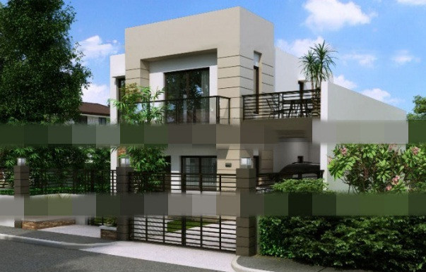 Nhà vườn 2 tầng mang nét đẹp bình dị với các đường nét thiết kế đơn giản. Ảnh: Xaydungnamlong.