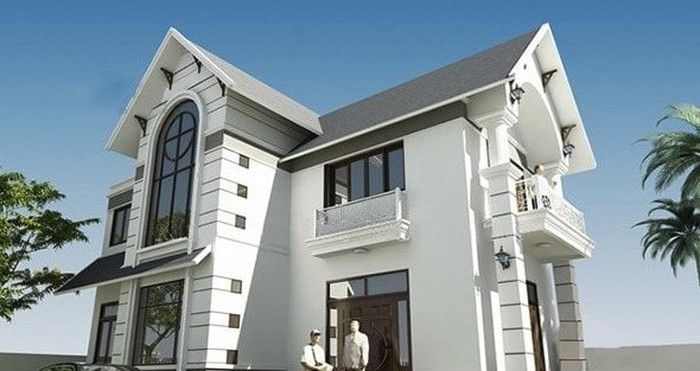 Sự kết hợp hài hòa của màu trắng, xám tạo nên vẻ đẹp sang trọng. Ảnh: Xaydungnhaphotrongoi.