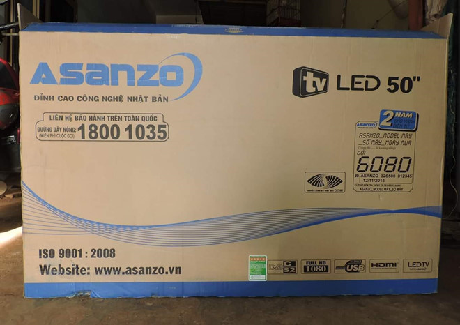 Theo đó, công ty Asanzo bị nghi ngờ sử dụng nhiều thủ đoạn tinh vi nhằm "đánh lận con đen", nhập hàng nguyên chiếc từ Trung Quốc nhưng lại dán mác Việt Nam để qua mặt người tiêu dùng cùng các cơ quan quản lý. Ảnh: Internet.