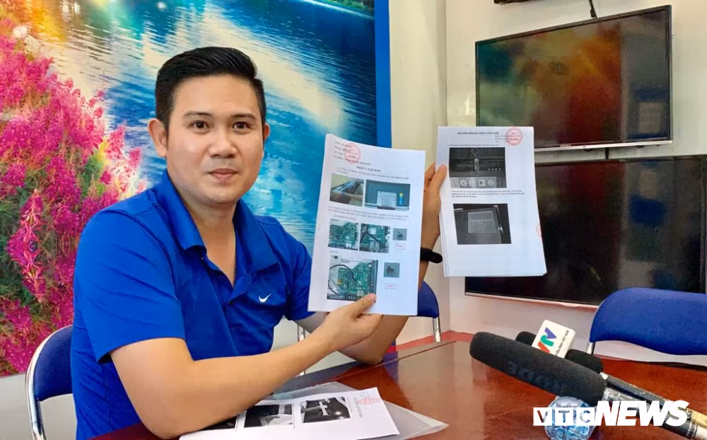 Cũng vì sản xuất bằng linh kiện Trung Quốc nên Công ty chỉ ghi “Xuất xứ Việt Nam” chứ không ghi “Made in Vietnam”. Ảnh: VTC.