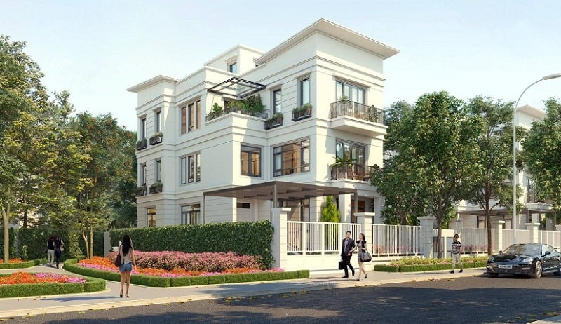 Biệt thự 3 tầng sở hữu không gian mở với sân phía trước, vườn nằm phía sau, tiểu cảnh hai bên hông nhà. Ảnh: Gamuda.