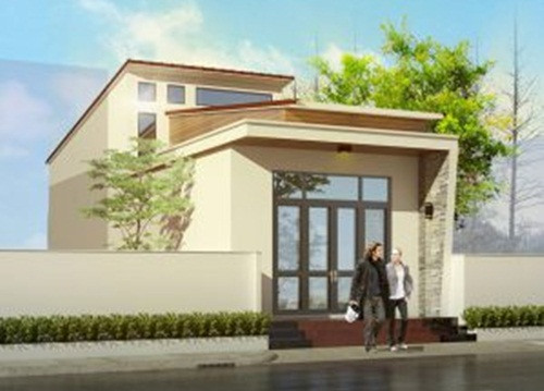 Nhà cấp 4 có gác lửng 40m2 sử dụng màu sắc trung tính với tông màu chủ đạo là vàng nhạt. Ảnh: Wedo.