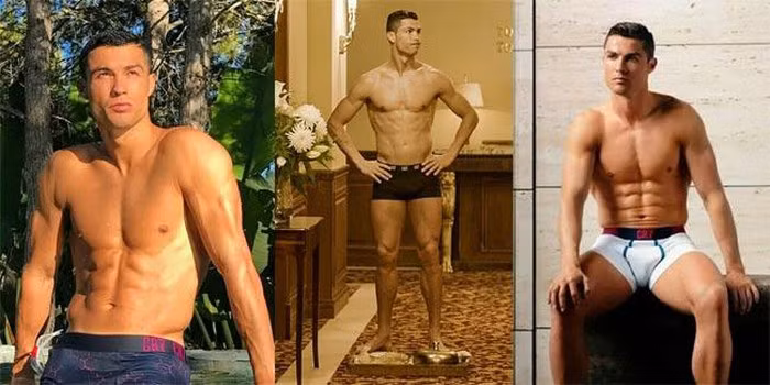 Hình thể của Cristiano Ronaldo được ca ngợi là đẹp, có tỷ lệ mỡ thấp nhất làng cầu thủ.